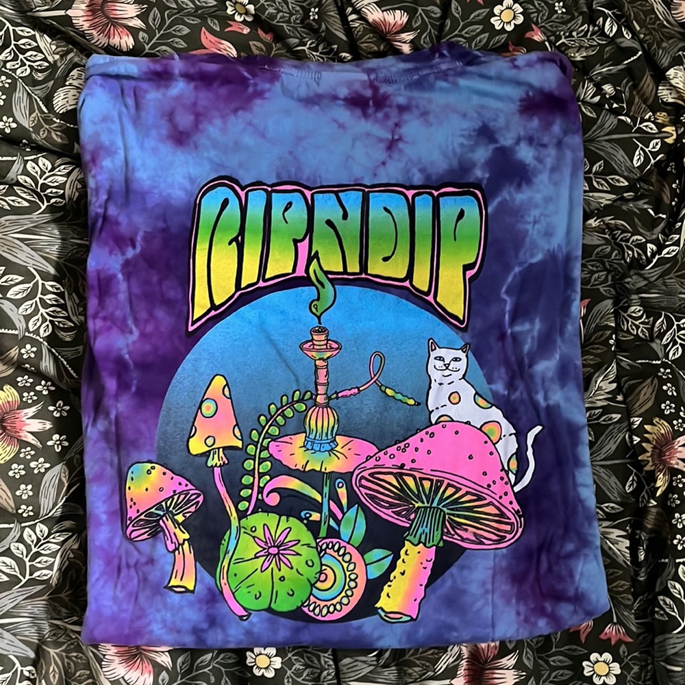 XL Long sleeves, purple, tie-dye shirt. Psychedelic sad boyz bruh